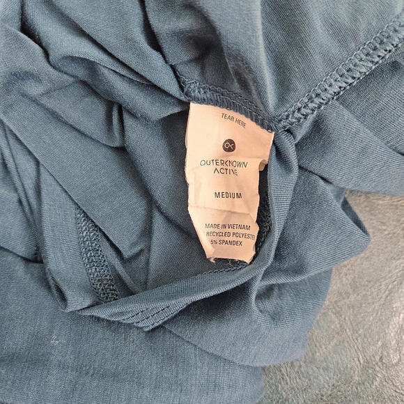 Outerknown active long Sleeved Shirt tee Size Medium Teal - Picture 6 of 7